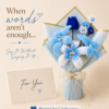 Handmade Blue Pipe Cleaner Flower Bouquet | DIY Chenille Flower Bouquet Gift for Birthday, Anniversary & Special Occasions