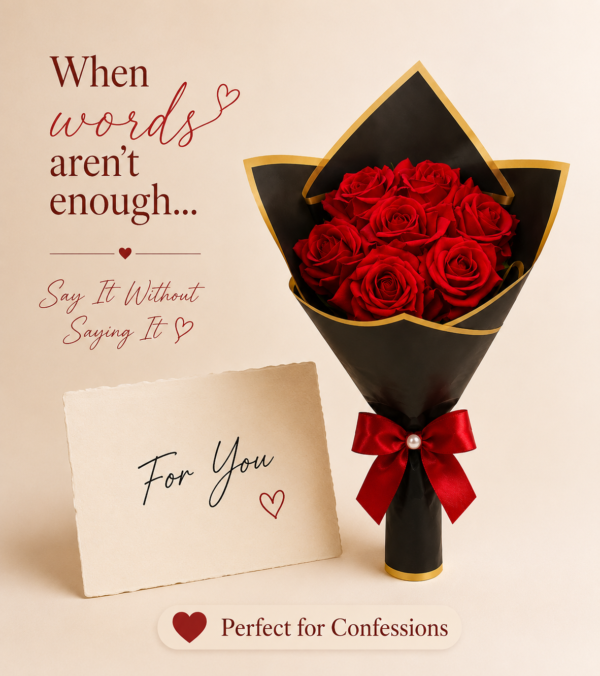 Red Rose Bouquet | Artificial Red Rose Flower Bouquet for Anniversary, Valentine's Day & Romantic Gifts