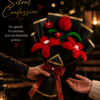 Handmade Red Pipe Cleaner Flower Bouquet | Chenille Flower Bouquet Gift for Anniversary, Valentine's Day & Special Occasions