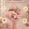 Handmade Pink Pipe Cleaner Flower Bouquet | Chenille Flower Bouquet Gift for Birthday, Anniversary & Special Occasions