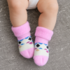 Pack of 4 Baby Winter Fleece Socks | Soft Warm Anti-Slip Cartoon Infant Socks for Boys & Girls