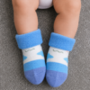 Pack of 4 Baby Winter Fleece Socks | Soft Warm Anti-Slip Cartoon Infant Socks for Boys & Girls