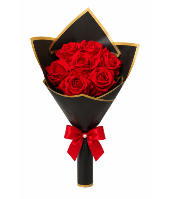 Red Rose Bouquet | Artificial Red Rose Flower Bouquet for Anniversary, Valentine's Day & Romantic Gifts